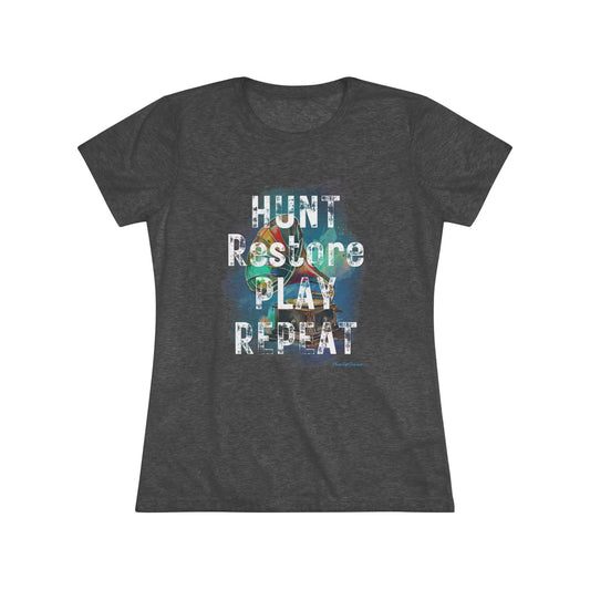 Women's Hunt Tri-blend Tee (Dark Colored)