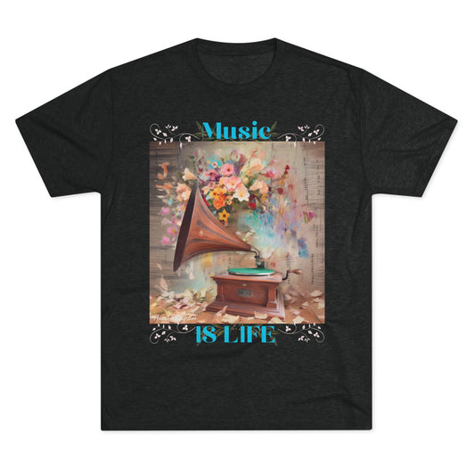 Unisex Music Is Life Tri-Blend Tee